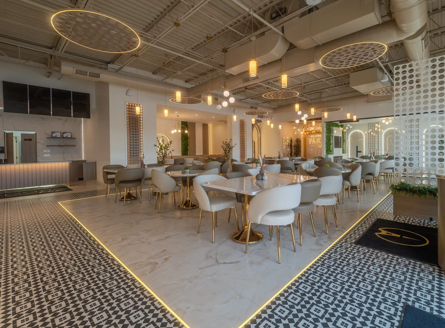 The dining room at Paris Café, ready for its founding team